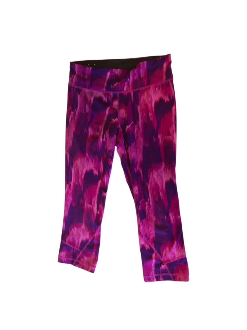 Size Small Under Armour Fitted Purple Tie-Dye Athletic Leggings Capris Yoga Gym